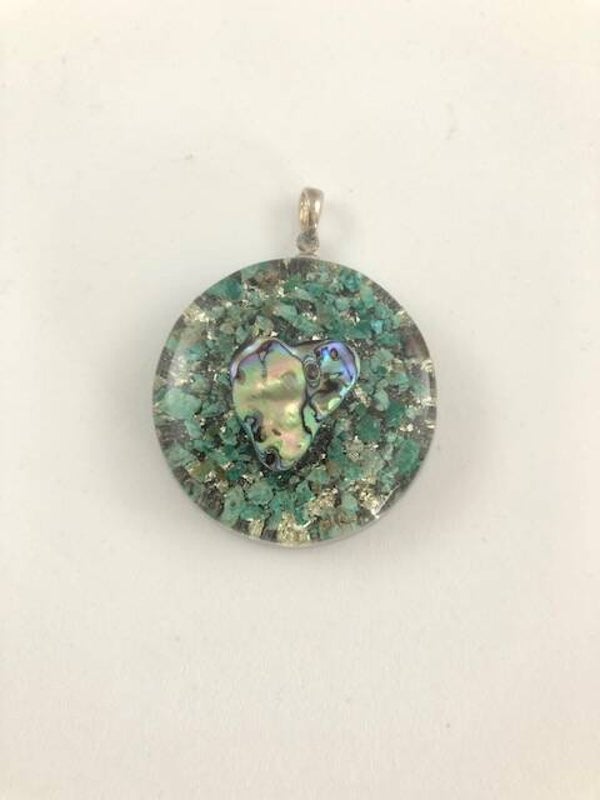 Orgonite Hanger Medium  Abalone Zilver 7