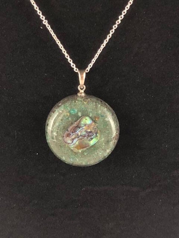Orgonite Hanger Small Amazoniet Abalone #3