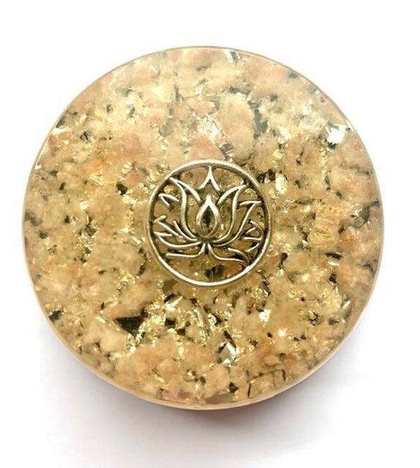 Grote Orgonite Buster Rozenkwarts, Lotusbloem, Shungite, Herkimerdiamant, Dubbeleinder, Zilver
