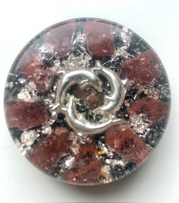 Kleine Orgonite Buster Cherry Opaal, Dolfijntjes, Shungite, Herkimerdiamant, Dubeleinder, Zilver
