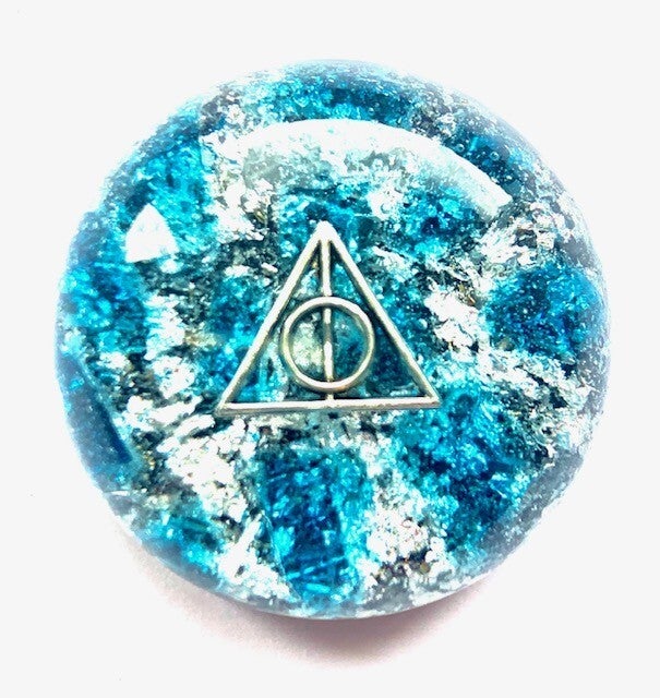 Bolle Orgonite Buster Siberisch Blue, Geometrie, Shungite, Herkimeriamant, Dubbeleinder ,Zilver