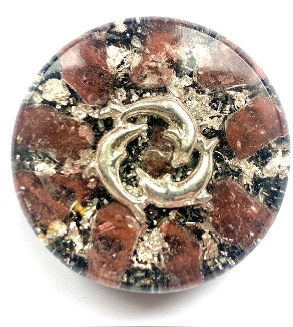 Kleine Orgonite Buster Cherry Opaal, Dolfijntjes, Shungite, Herkimerdiamant, Dubeleinder, Zilver