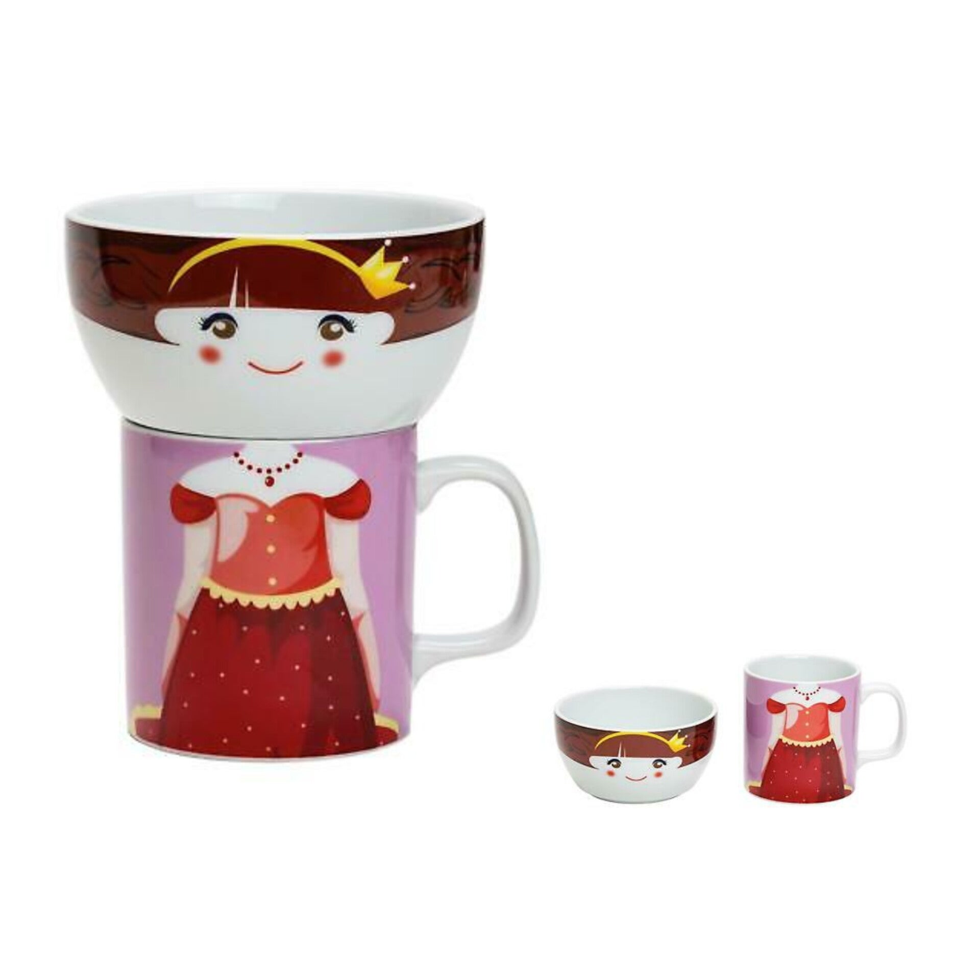 Hungry heroes cup and bowl set