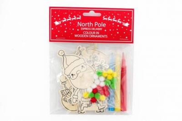Colour your own wooden ornamnets