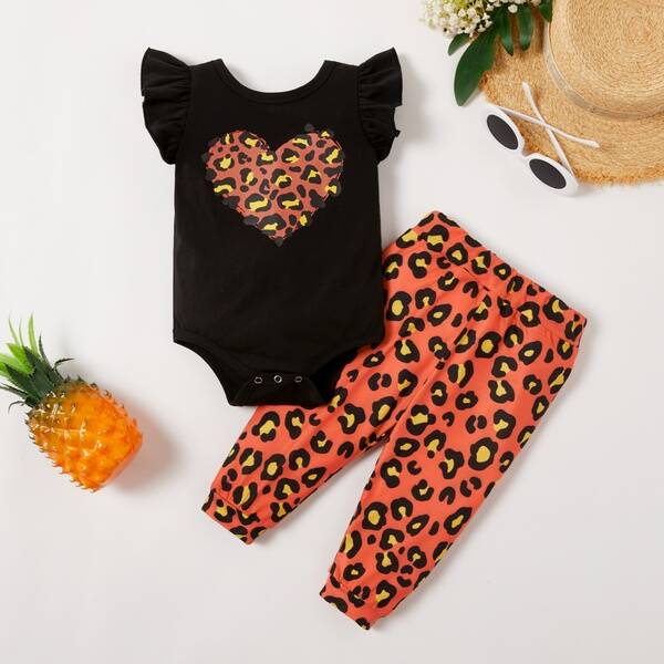 Girls animal print set