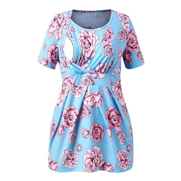 Floral print nursing top