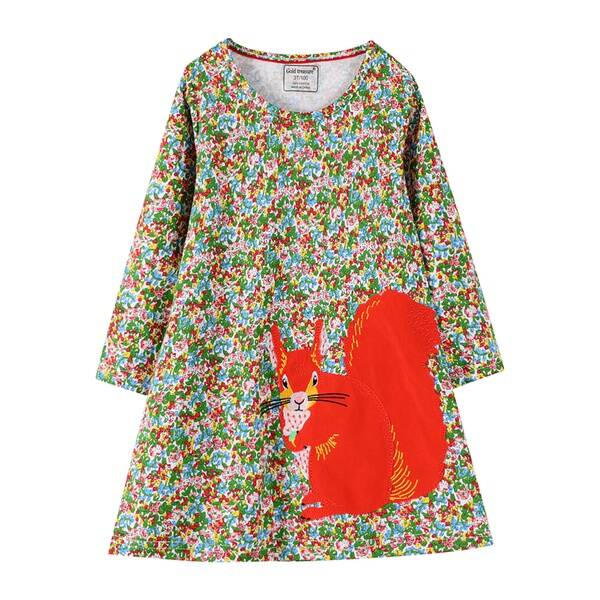 Floral Squirrel dress
