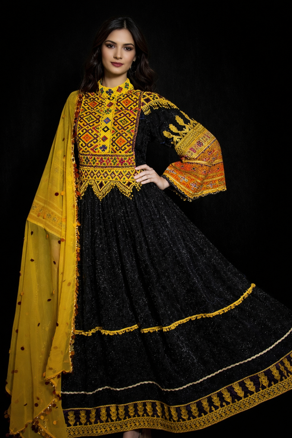 Afghansk Tradisjonell Kjole – Håndlaget Eleganse