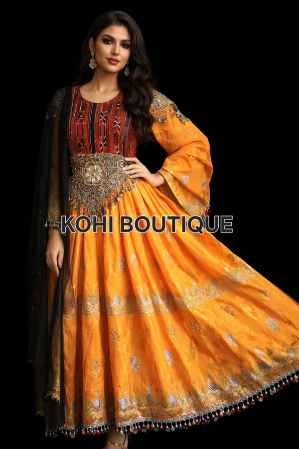 Afghansk Tradisjonell Kjole – Håndlaget Eleganse