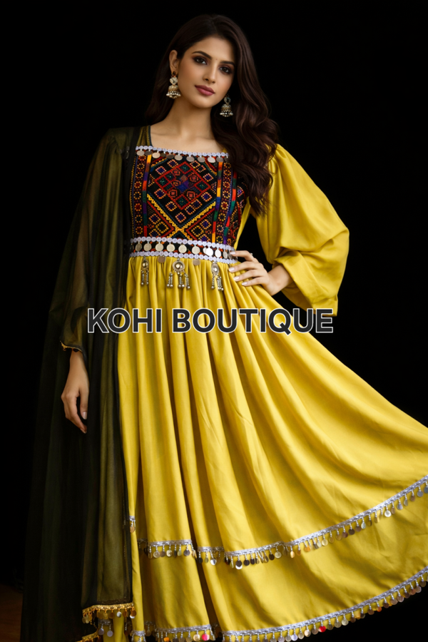 Afghansk Tradisjonell Kjole – Håndlaget Eleganse