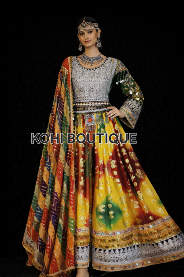 Afghansk tradisjonell kjole – håndlaget med eksklusive detaljer