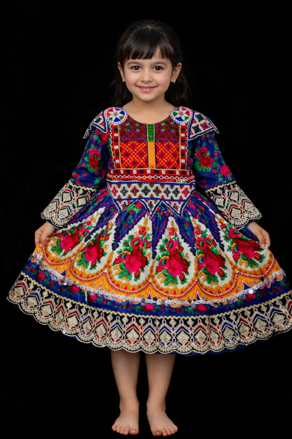 Afghansk kjole -komplett barnesett