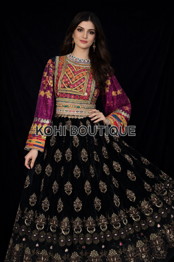 Afghansk Tradisjonell Kjole – Håndbrodert Eleganse