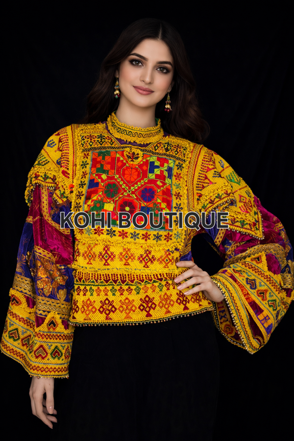 Håndbrodert Afghansk-bluse