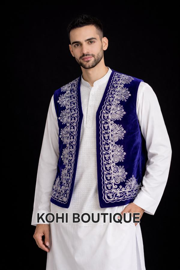 Afghansk brodert Herrevest