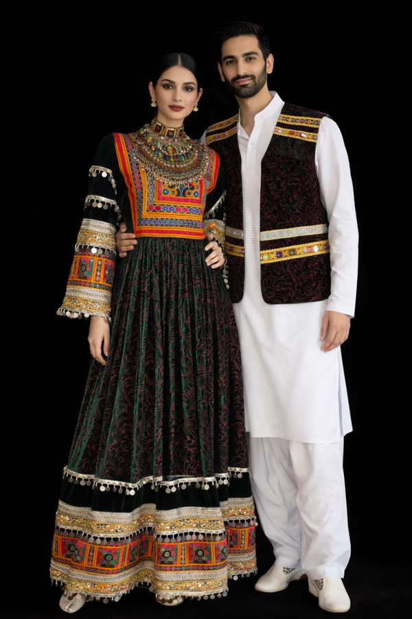 Komplett tradisjonelt sett – Kjole & herrevest