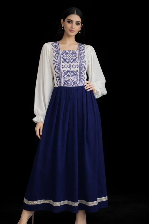 Afghansk håndbrodert kjole – tidløs eleganse