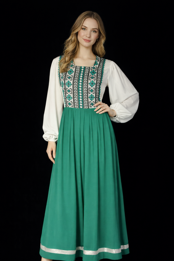 Afghansk kjole med hånd broderi