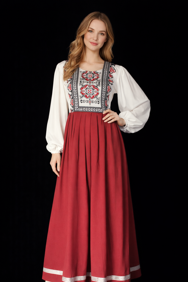 Afghansk kjole med hånd broderi