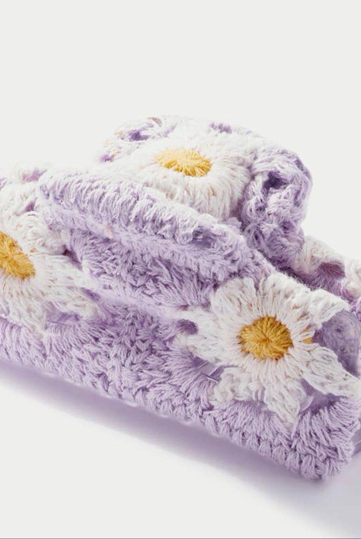 Haarklem met haak en bloemen 11 cm