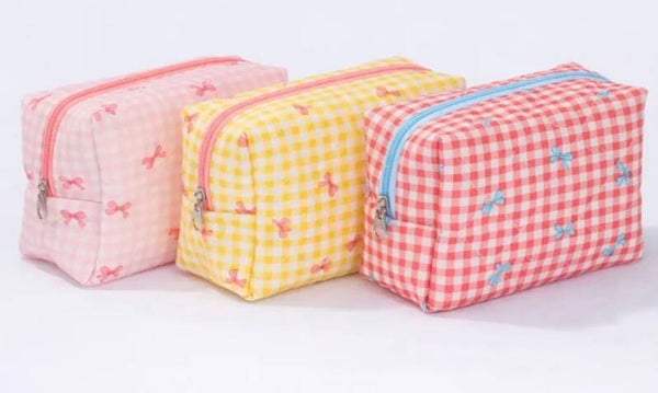 Toilettas vichy met strikjes CY308JH