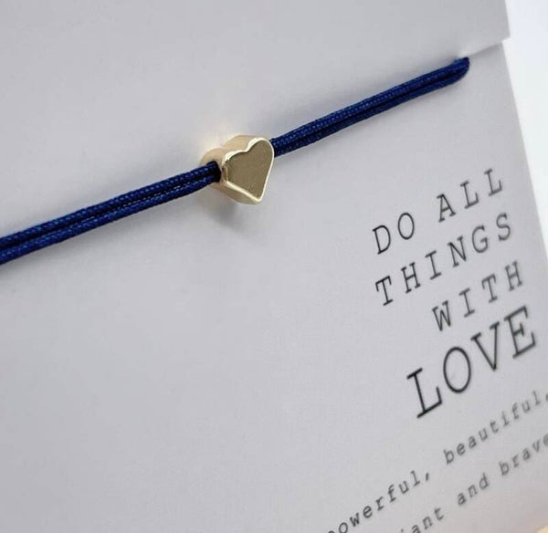 MINI - HEART minimalistische gelukshanger met armband