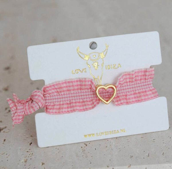 Armband hart ruches