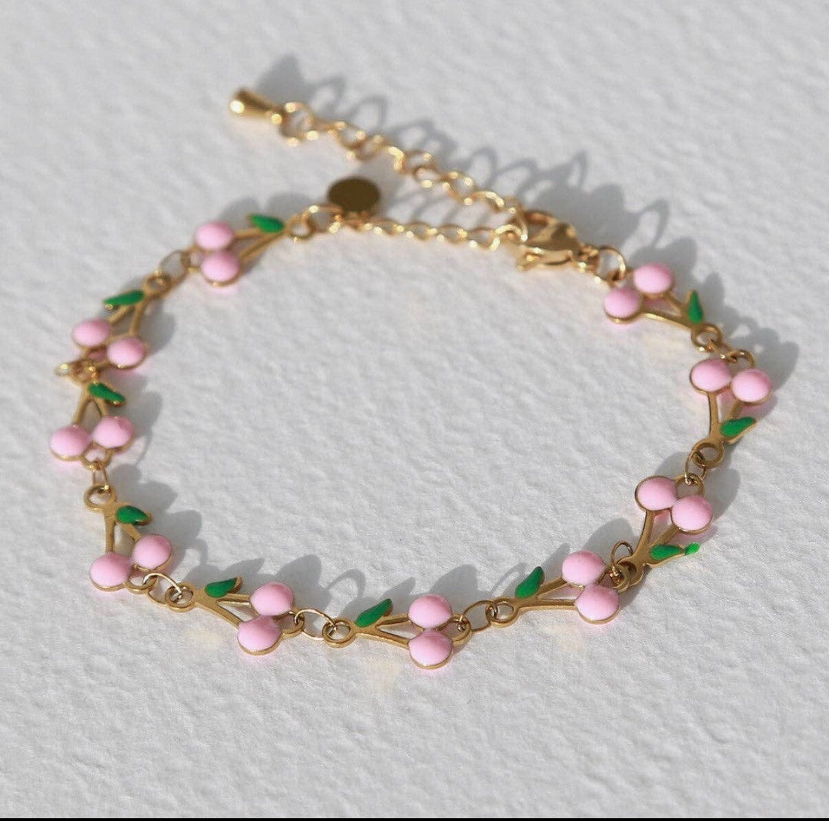 Armband kers roségoud