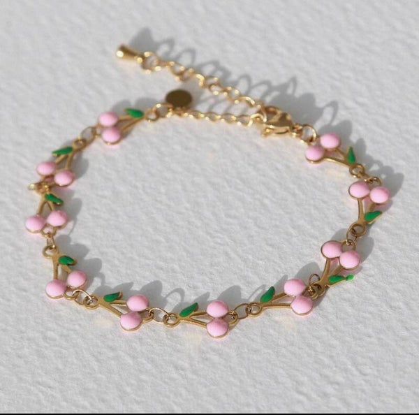 Armband kers roségoud