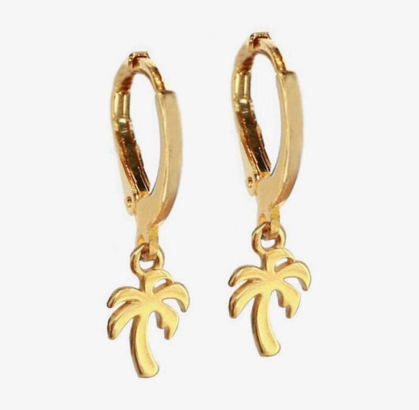 Gouden oorbellen 'Little Palm' van Love Ibiza