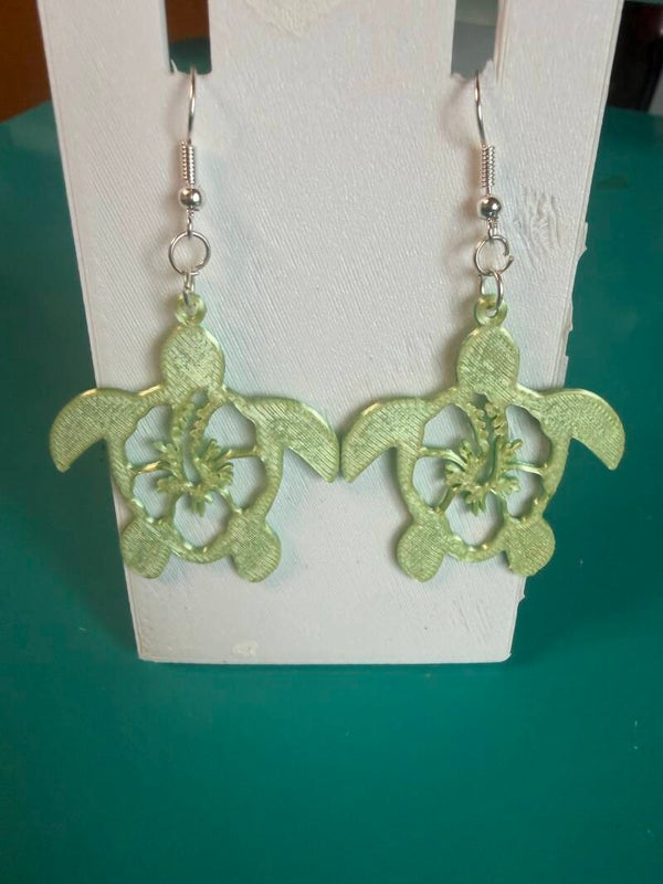 Boucles d'oreilles tortue de mer