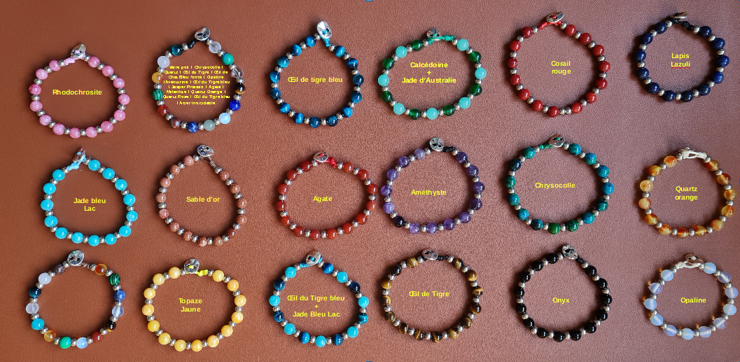 Bracelet de pierres semi-précieuses