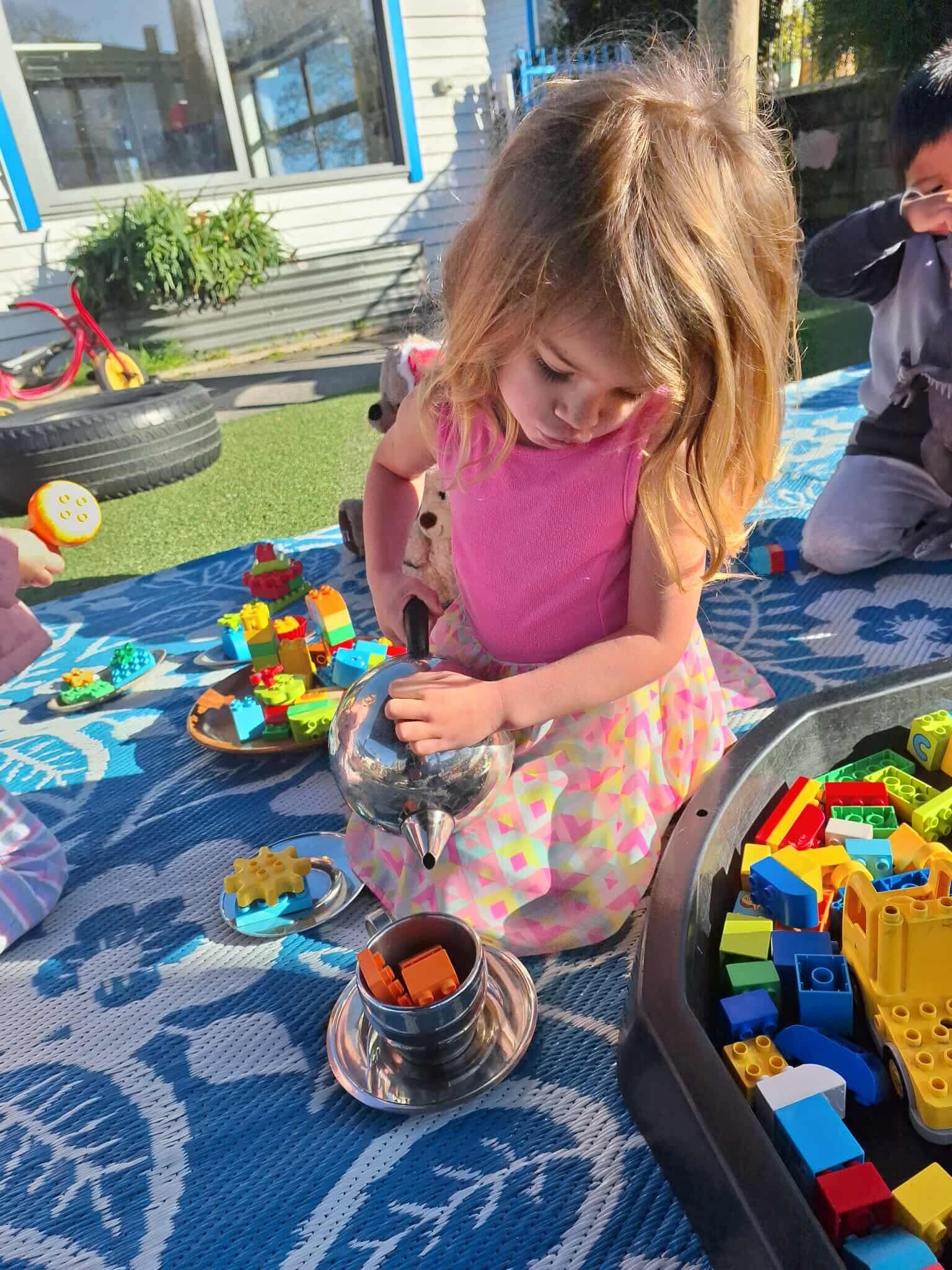 Toddlers exploring a play-based learning environment at KCC Howick