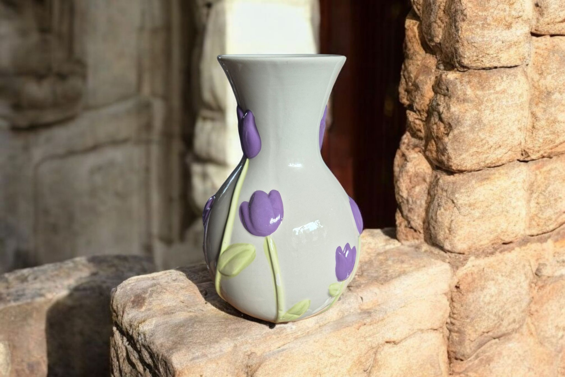 Sale! Vaas met tulpen