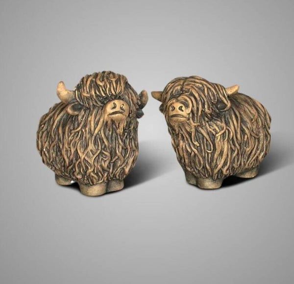 Brynxz set of 2 Scottish Highlanders majestic broen