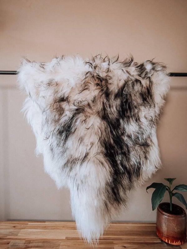 Schapenvacht Woool zwart/wit