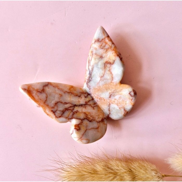 Red net stone vlinder 6.5cm