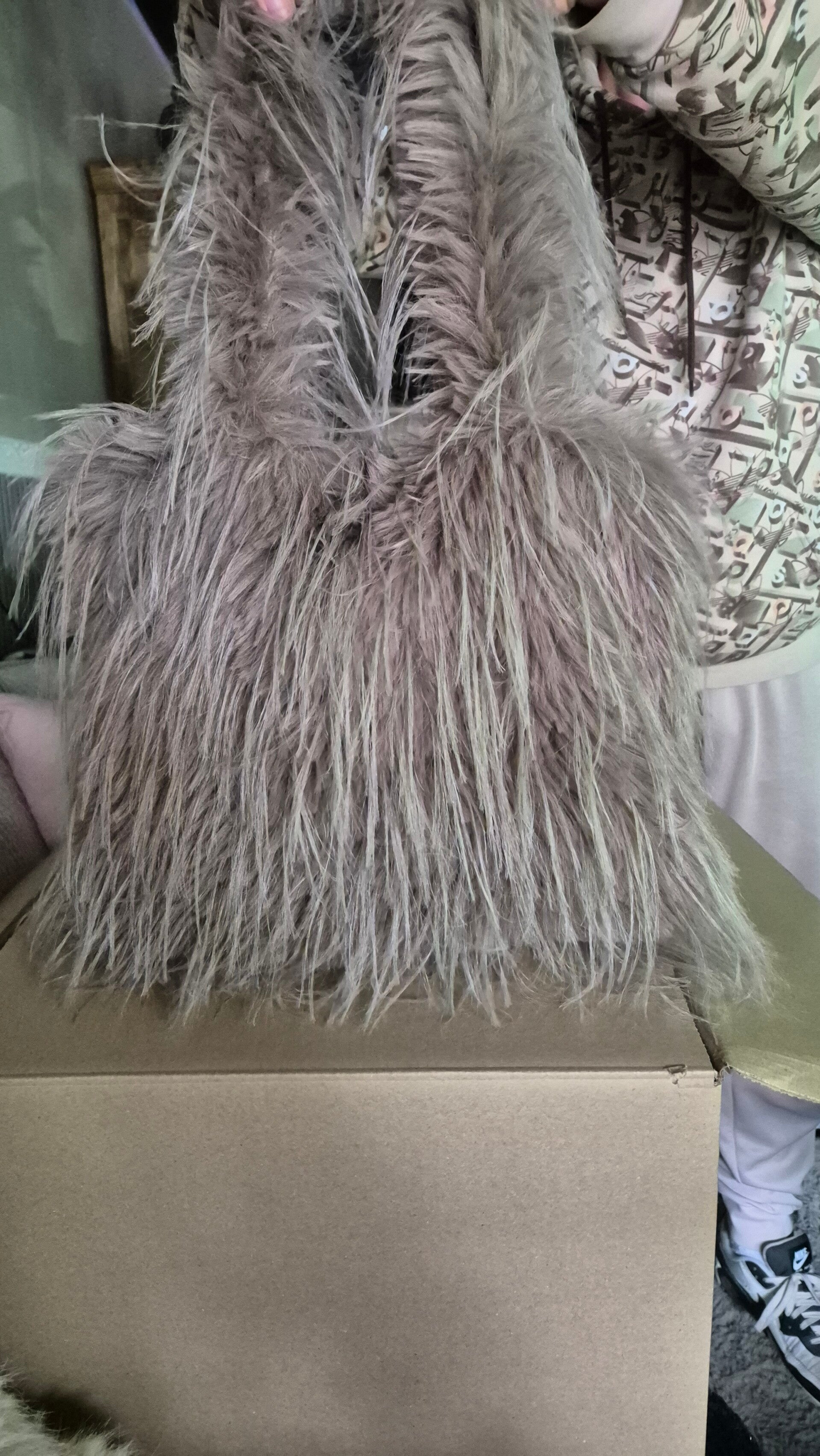 Superfluffy tas grijs