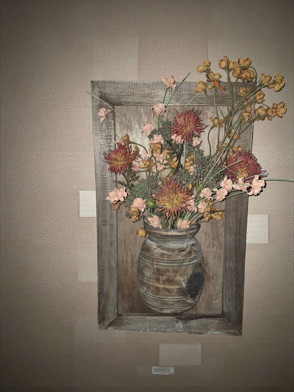 Schilderij halve pot distel