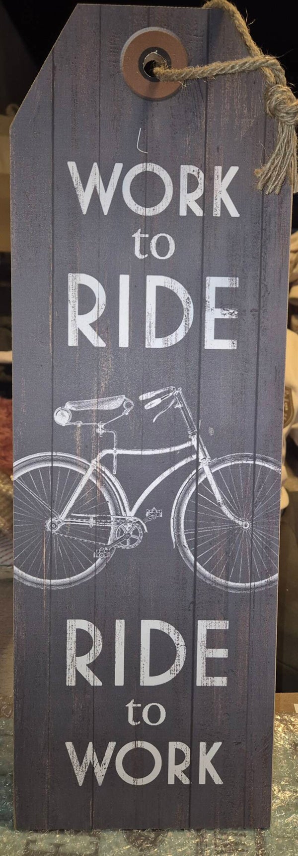 Tekstbord ride to work