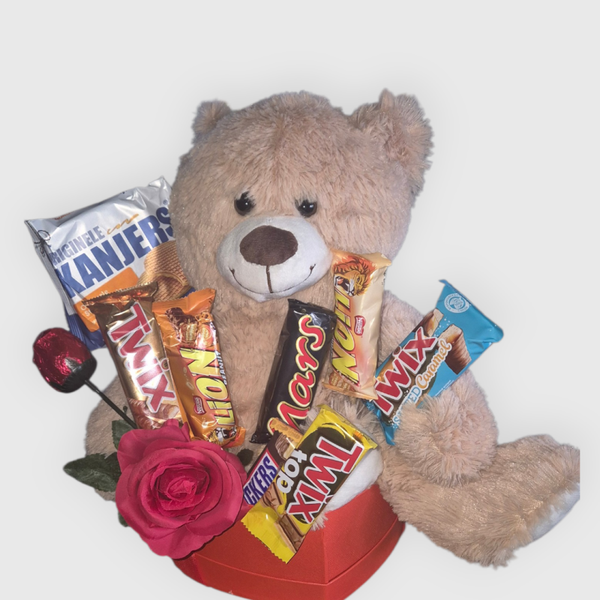 Teddybeer licht met chocolade