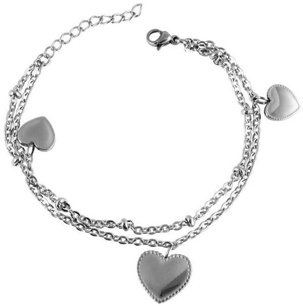 Akzent dubbele Armband hart