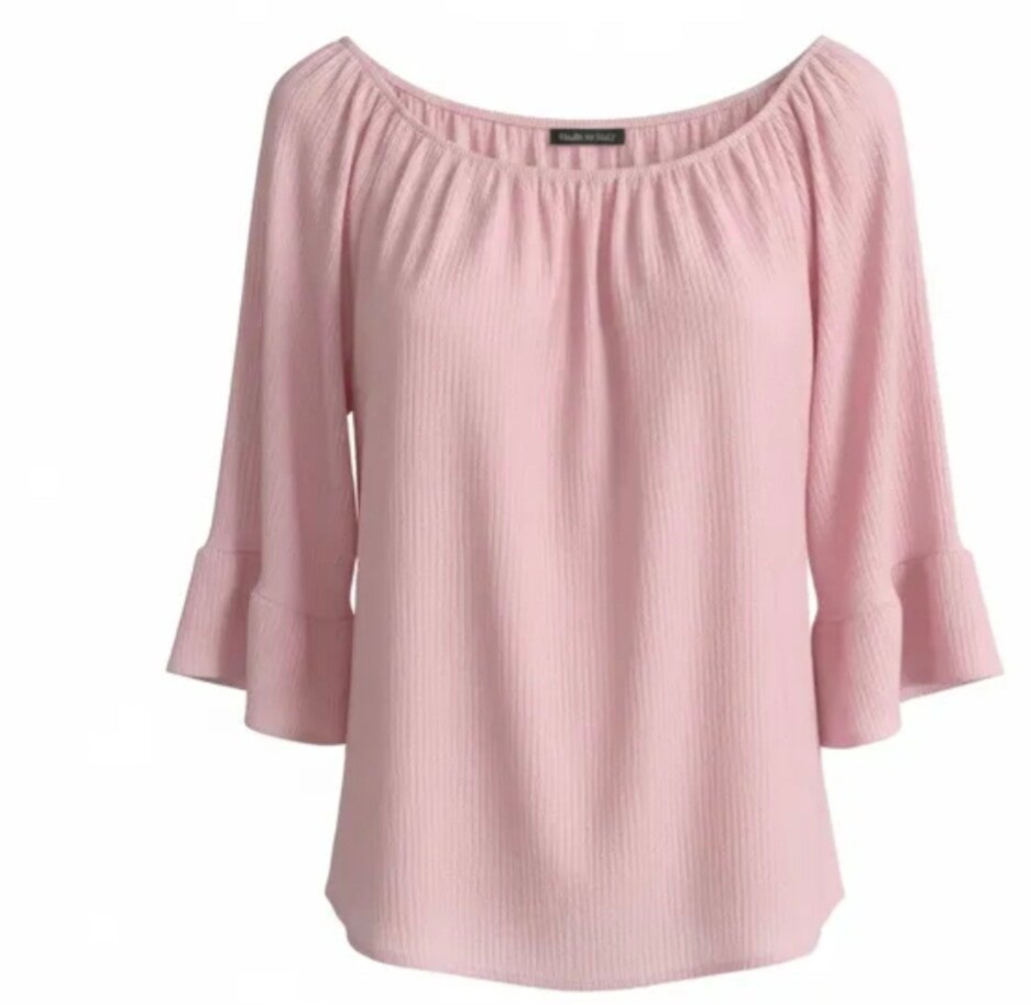 Off shoulder top roze