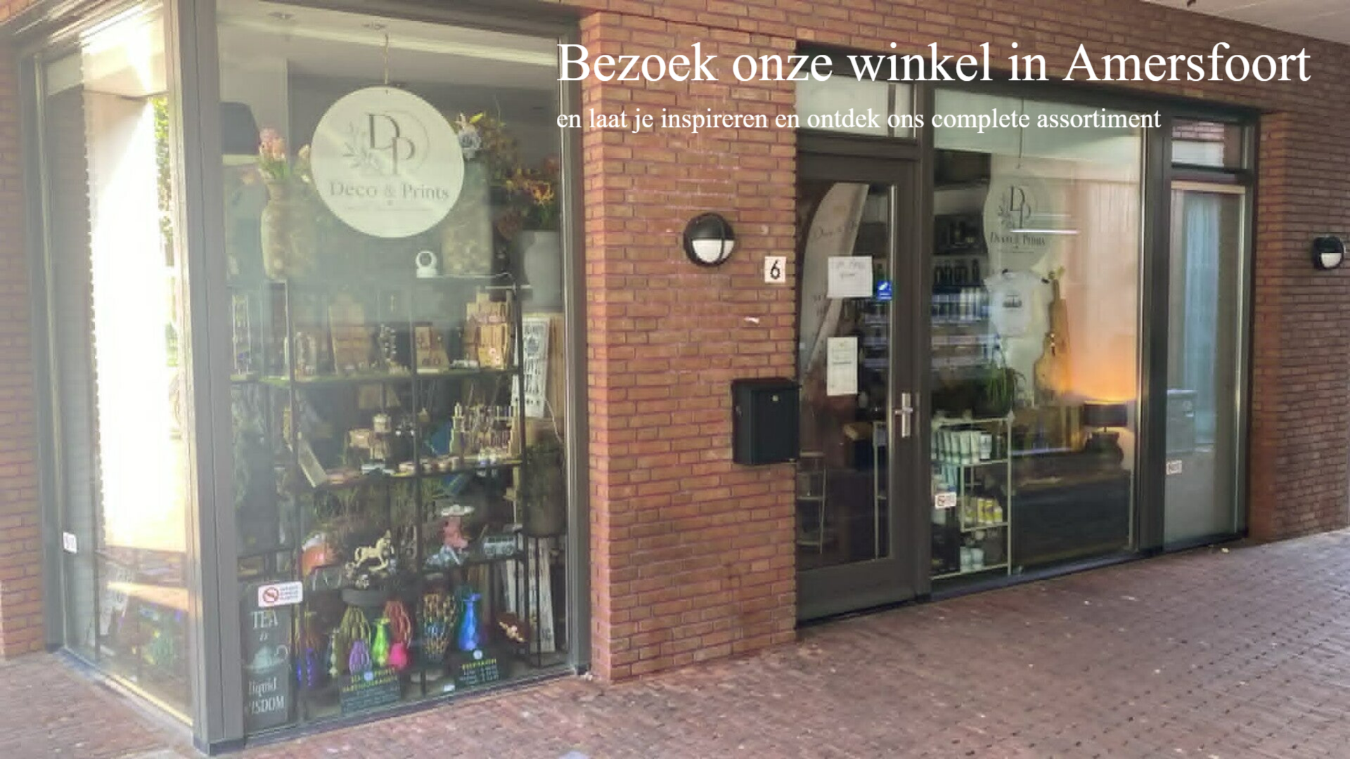 Gevel van winkel deco & prints amersfoort, cadeaushop amersfoort
