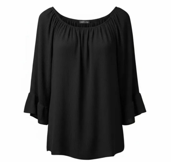 Off shoulder top zwart