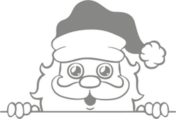 raamsticker gluur kerstman