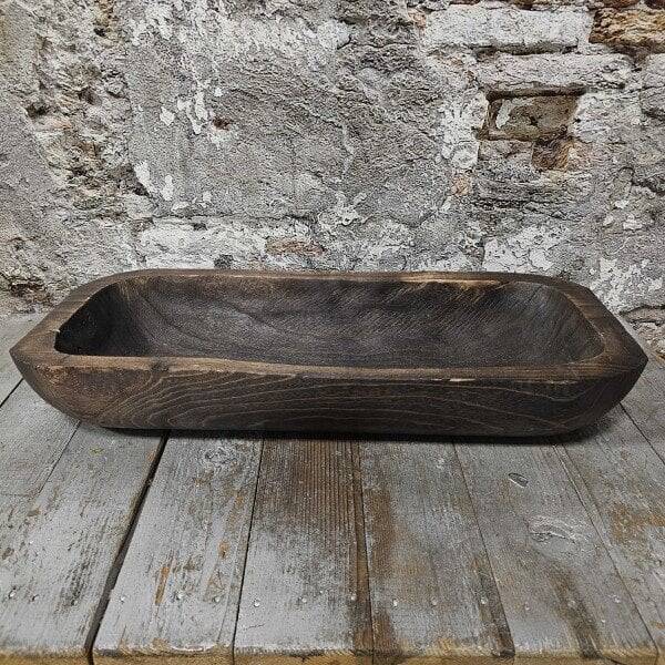 Sale! Wood schaal ovaal 62x26x11cm (19507)