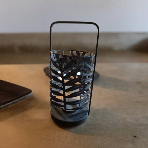 Sale! Zwart metalen windlicht