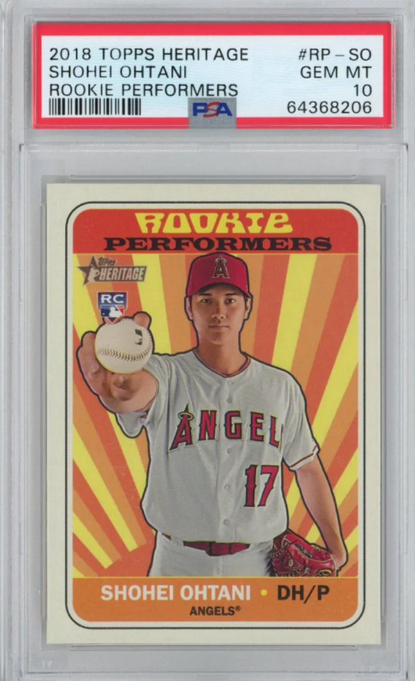 2018 Topps Heritage #RP-SO SHOHEI OHTANI Rookie Performers - PSA 10