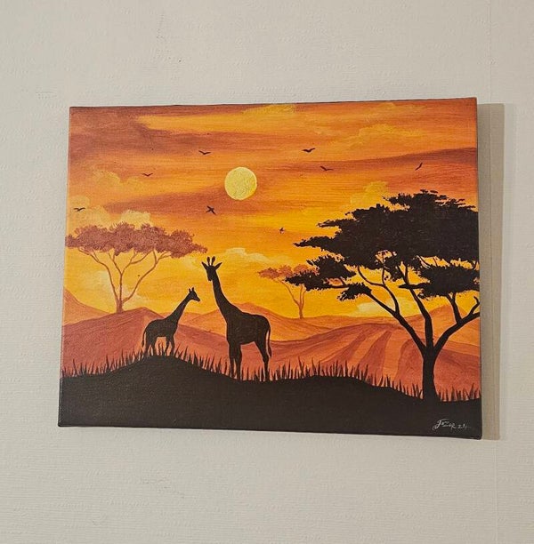 Savane africaine Jour/nuit (Triptyque)